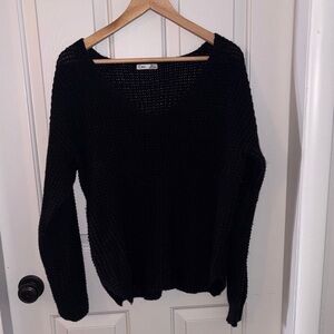 Dex Women's Black V-Neck Sweater